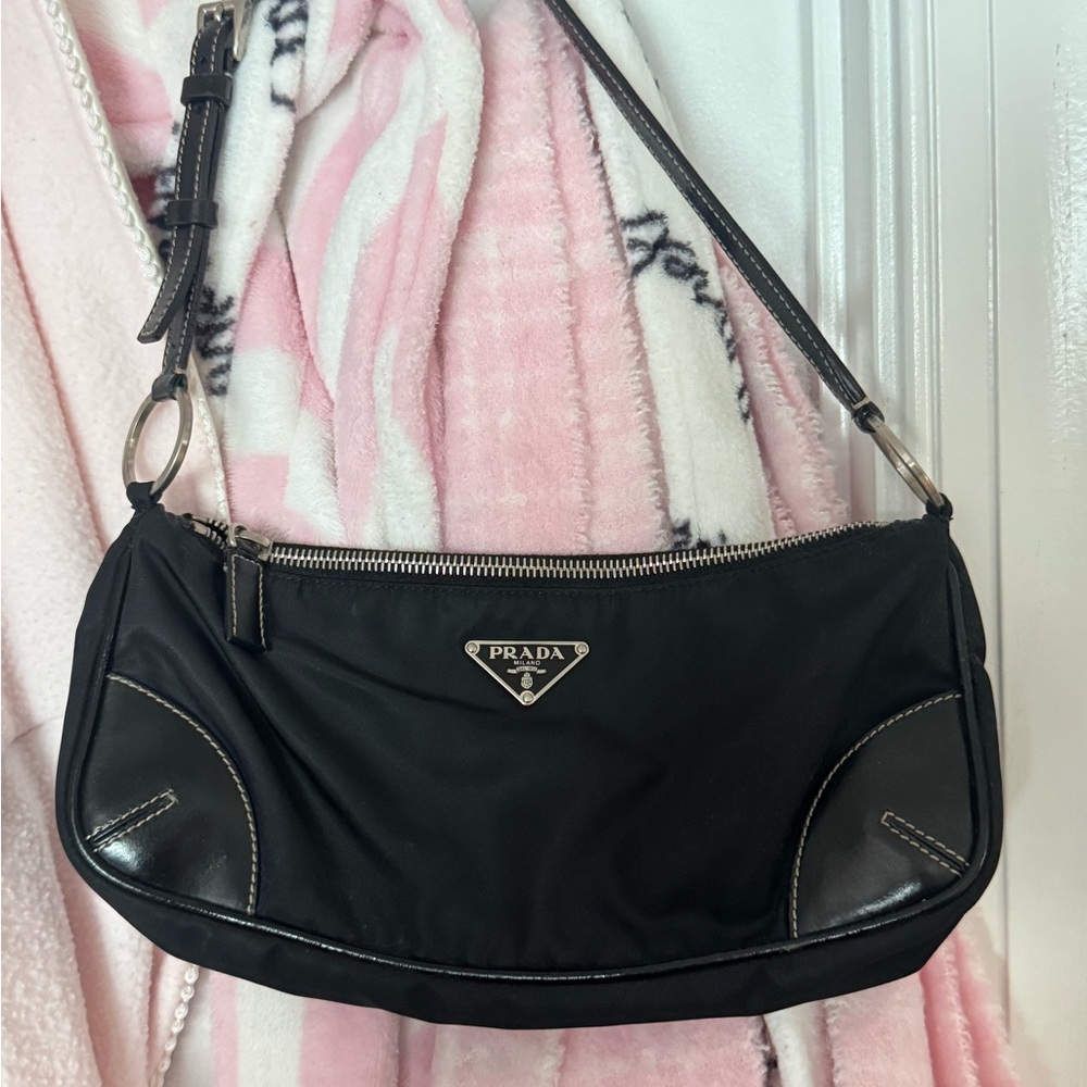 Prada Black Nylon Shoulder Bag